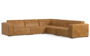 Rex Corner Sectional in Genuine Leather