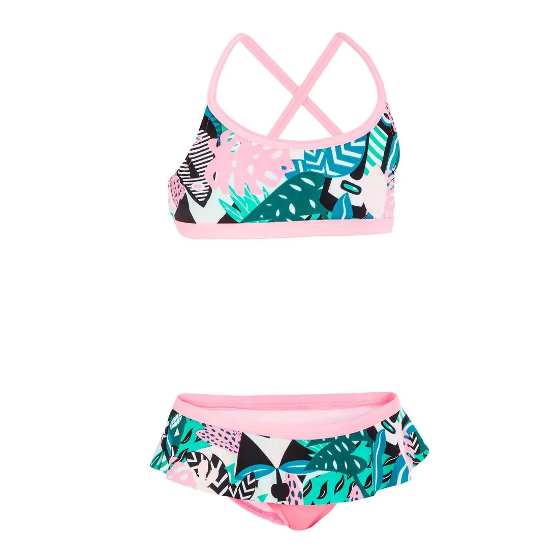 Riana Girls' Two-Piece Skirt Swimsuit