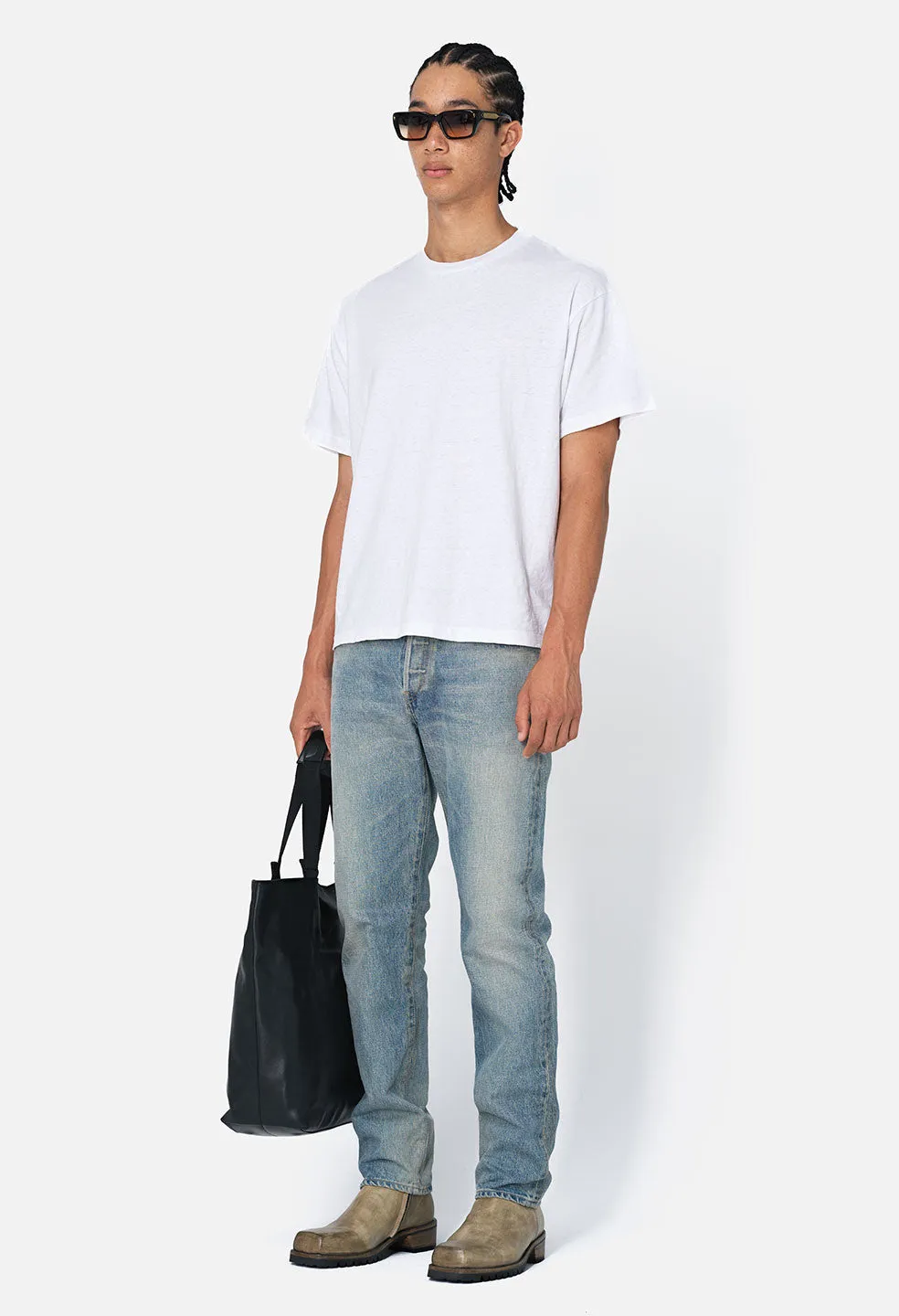 Riviera Cropped Tee / White
