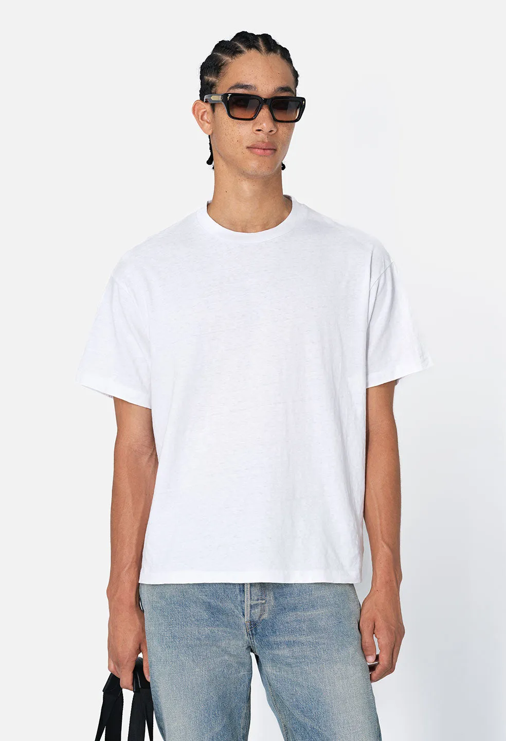 Riviera Cropped Tee / White