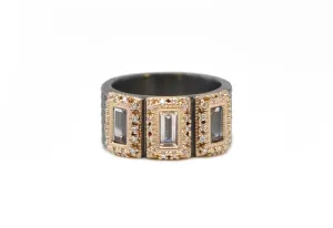 ROSE GOLD MORGANITE BAGUETTE STATEMENT RING