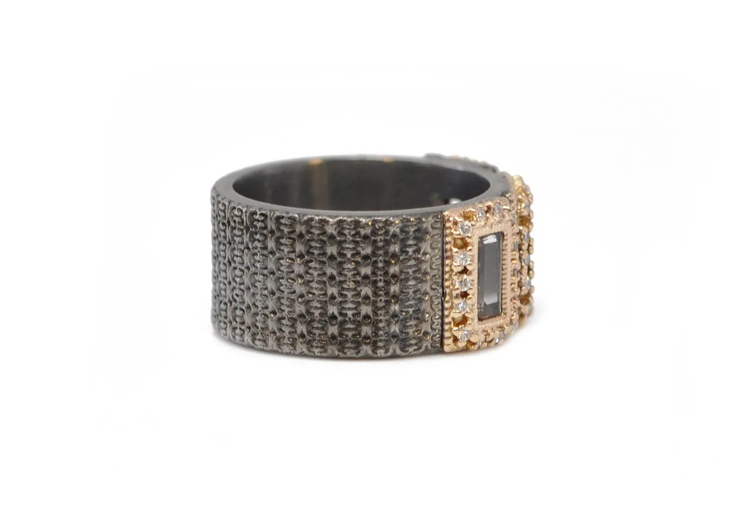 ROSE GOLD MORGANITE BAGUETTE STATEMENT RING