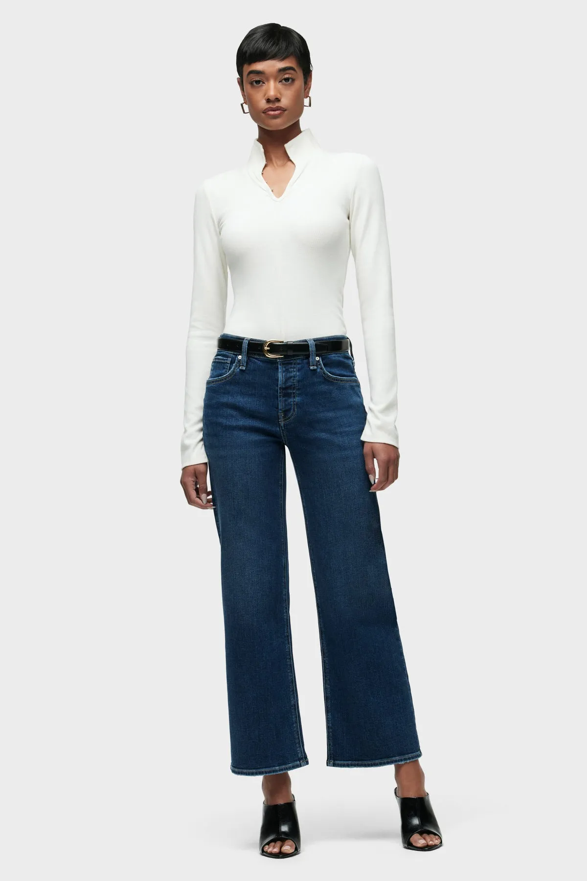 Rosie High-Rise Wide Leg Ankle Jean