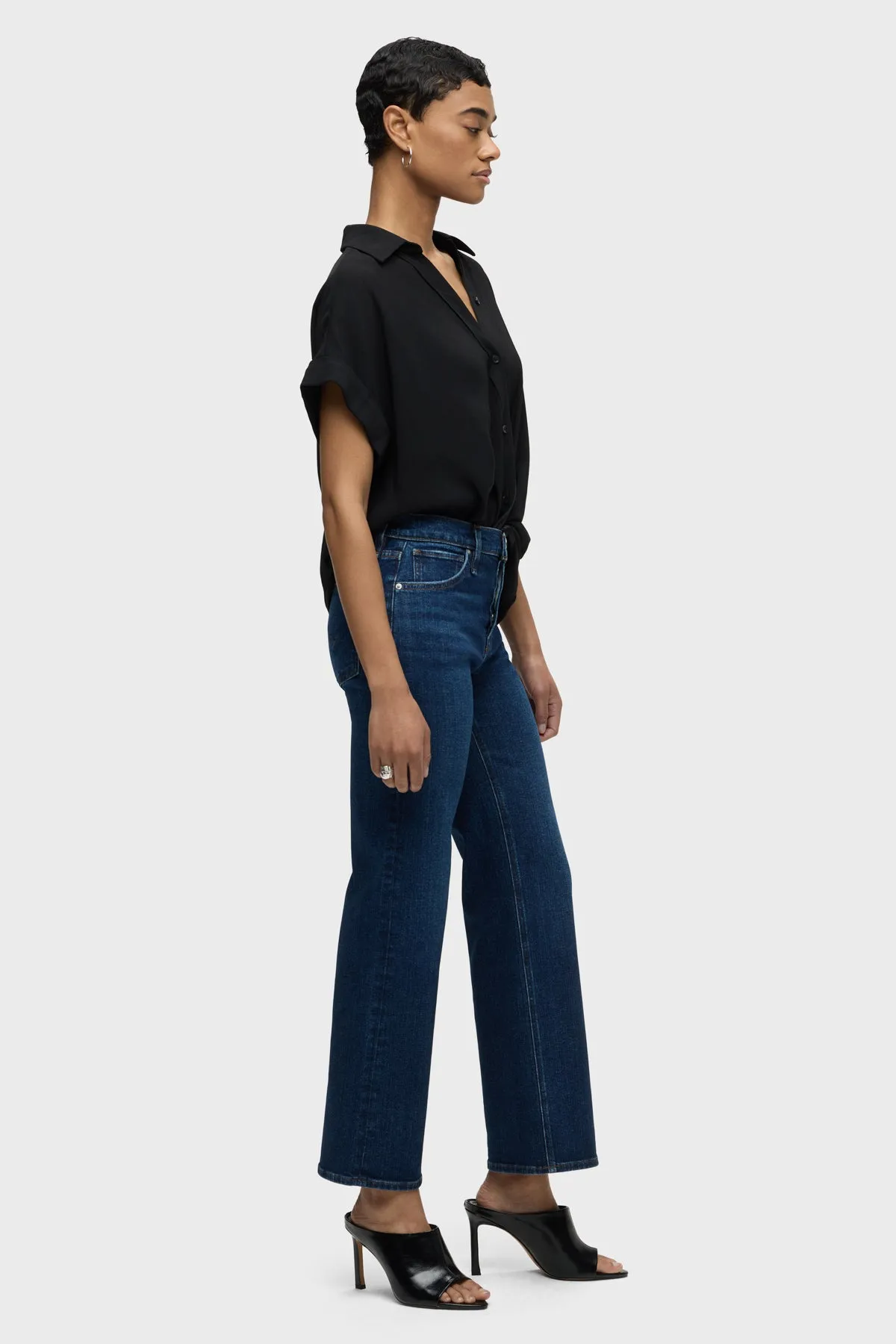 Rosie High-Rise Wide Leg Ankle Jean