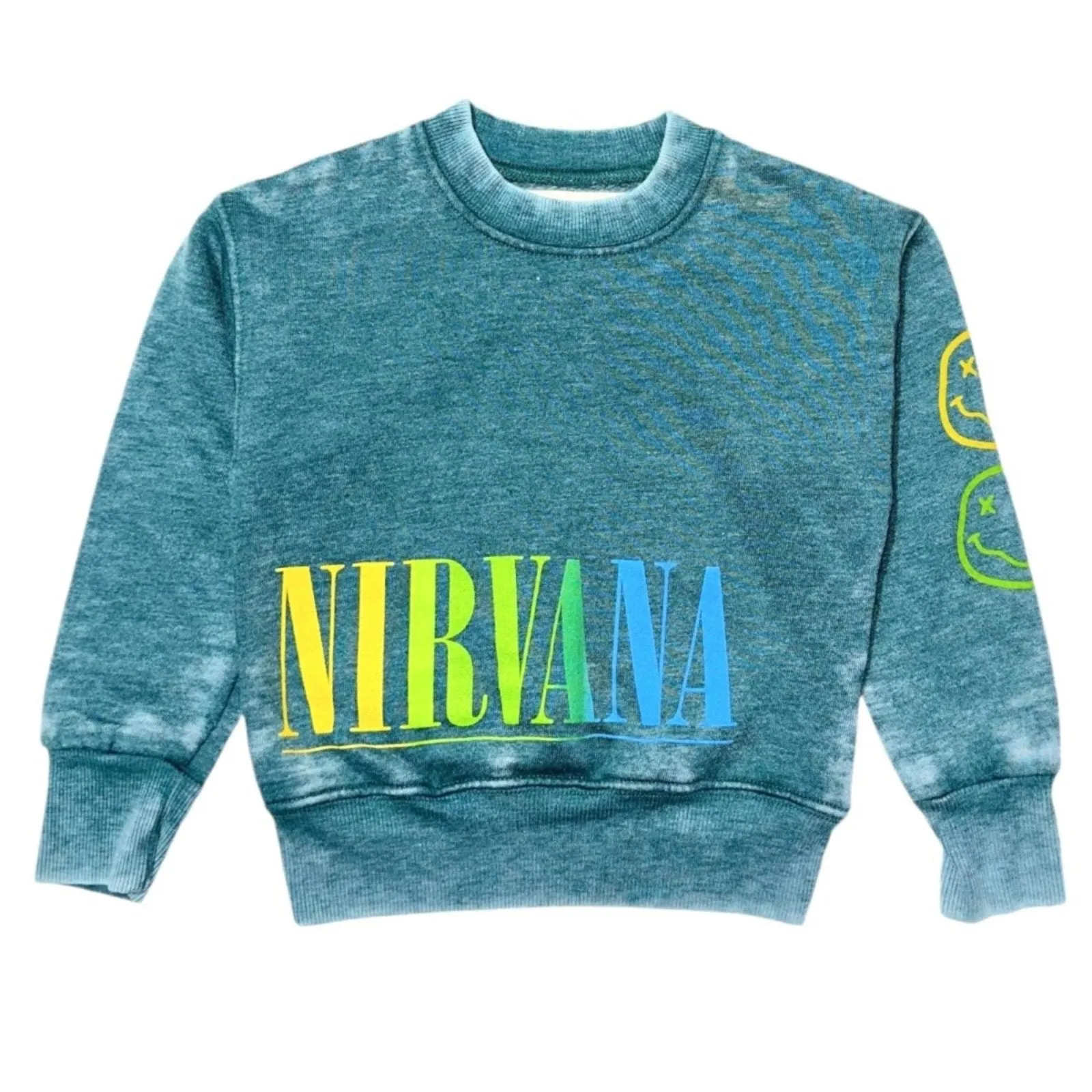 Rowdy Sprouts Nirvana Crew Neck Sweatshirt River Green