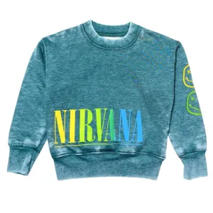 Rowdy Sprouts Nirvana Crew Neck Sweatshirt River Green
