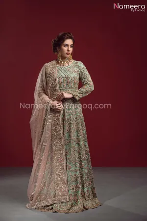 Royal Pakistani Online Maxi Dress for Bride 2021 #BR147