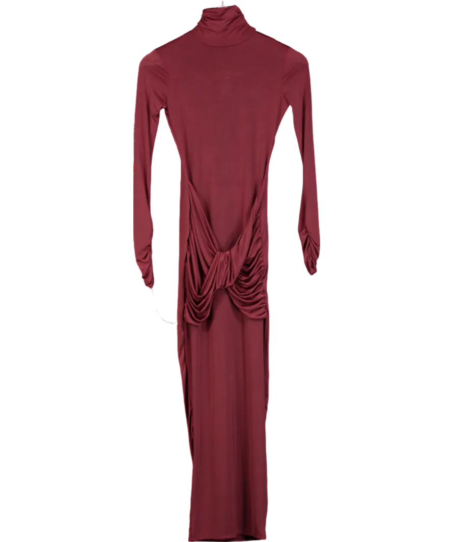 Ruched and Ready Red Let Me Remind You Maxi Dress UK S