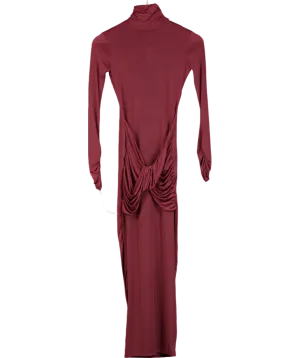 Ruched and Ready Red Let Me Remind You Maxi Dress UK S