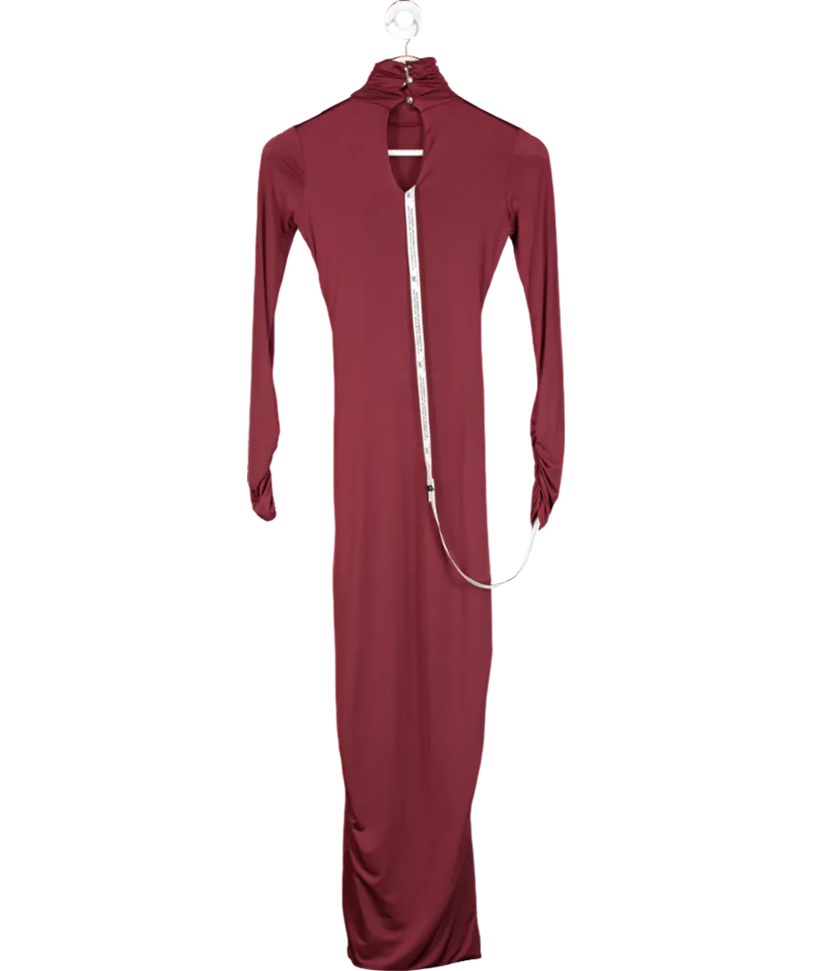 Ruched and Ready Red Let Me Remind You Maxi Dress UK S