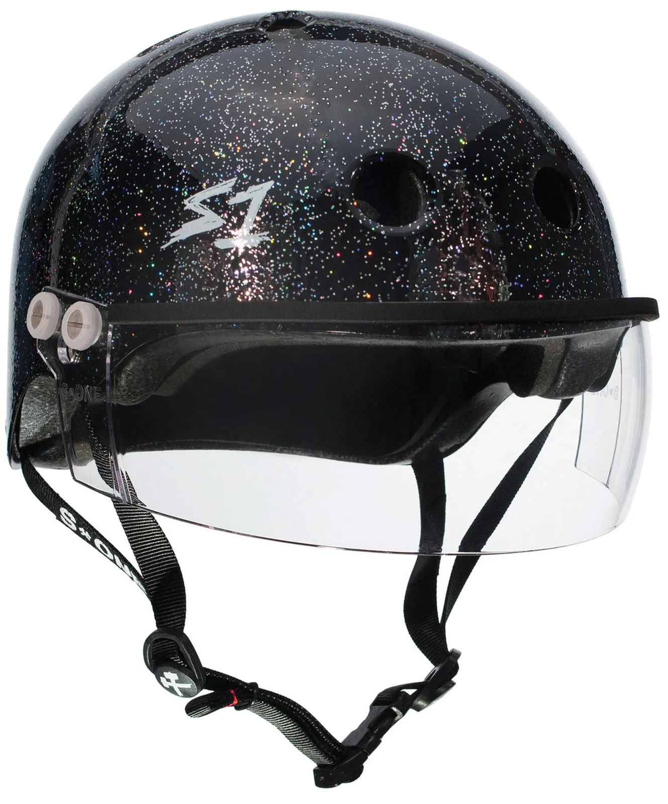 S1 Lifer Visor Helmet - Black Glitter