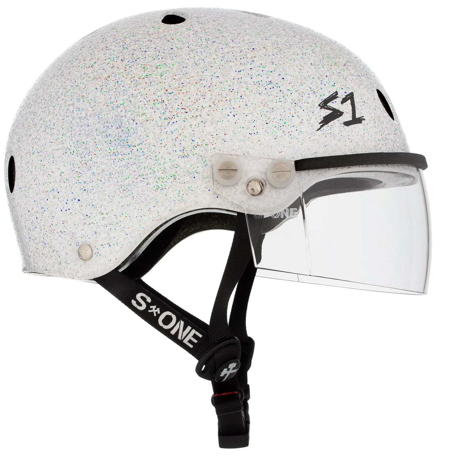 S1 Lifer Visor Helmet - White Glitter
