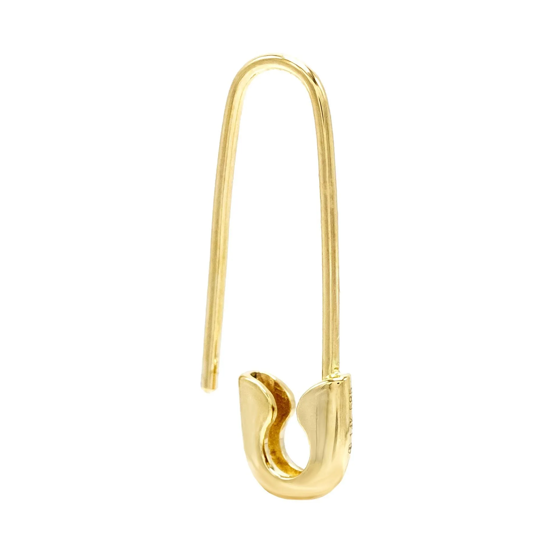 Safety Pin Earring 14K