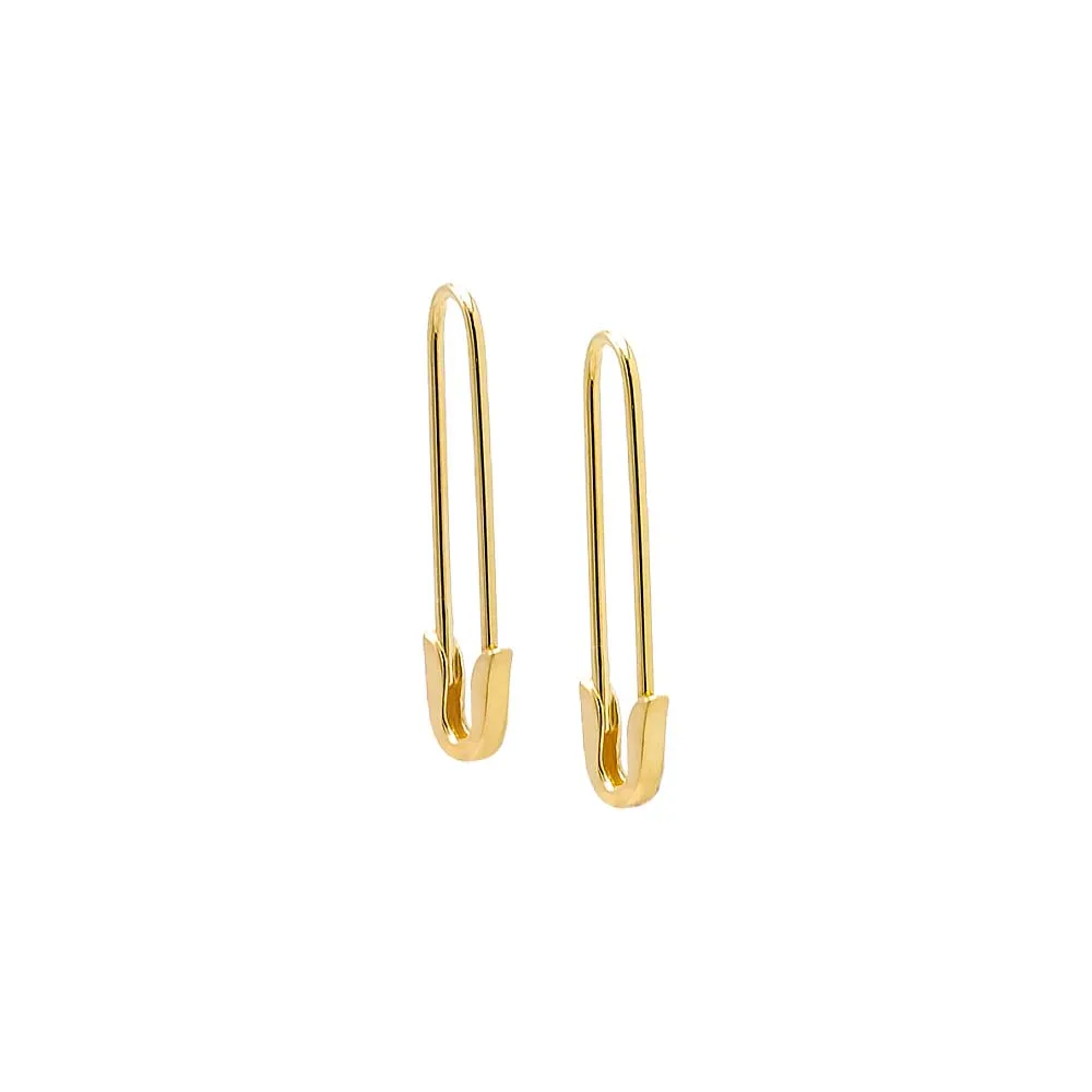 Safety Pin Earring 14K