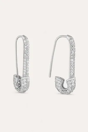 Safety Pin EarringBling(Silver)