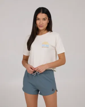 Salty Crew Womens In The Rays Crop Tee - Off White