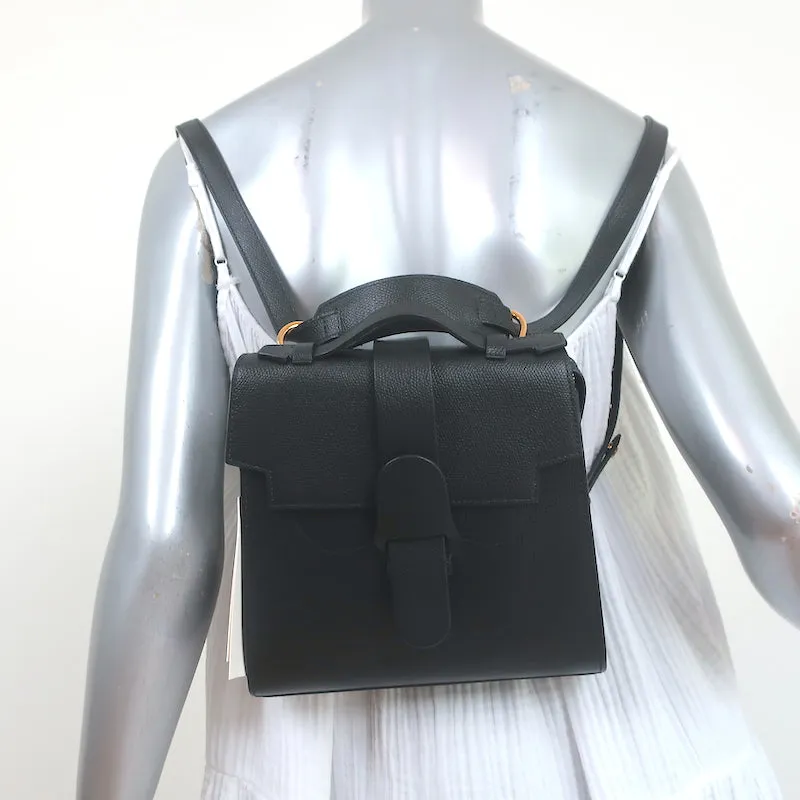 Senreve Alunna Backpack Black Pebbled Leather Crossbody Bag NEW