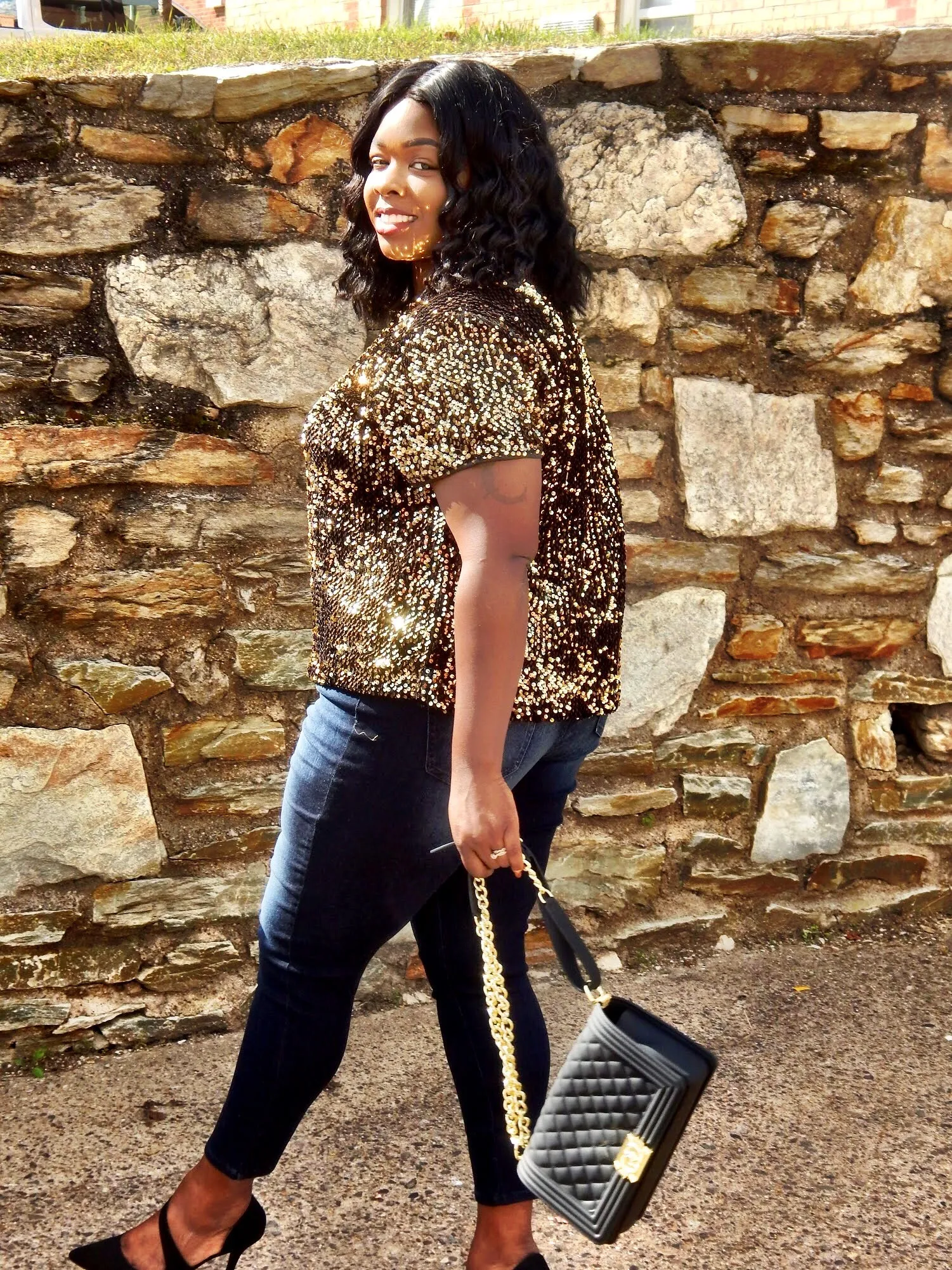 Sequins Safe Top (Curvy)