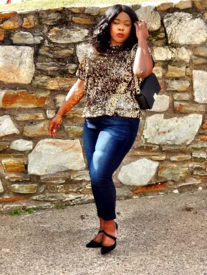 Sequins Safe Top (Curvy)