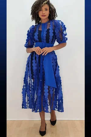 Sheer Overlay Maxi Dress