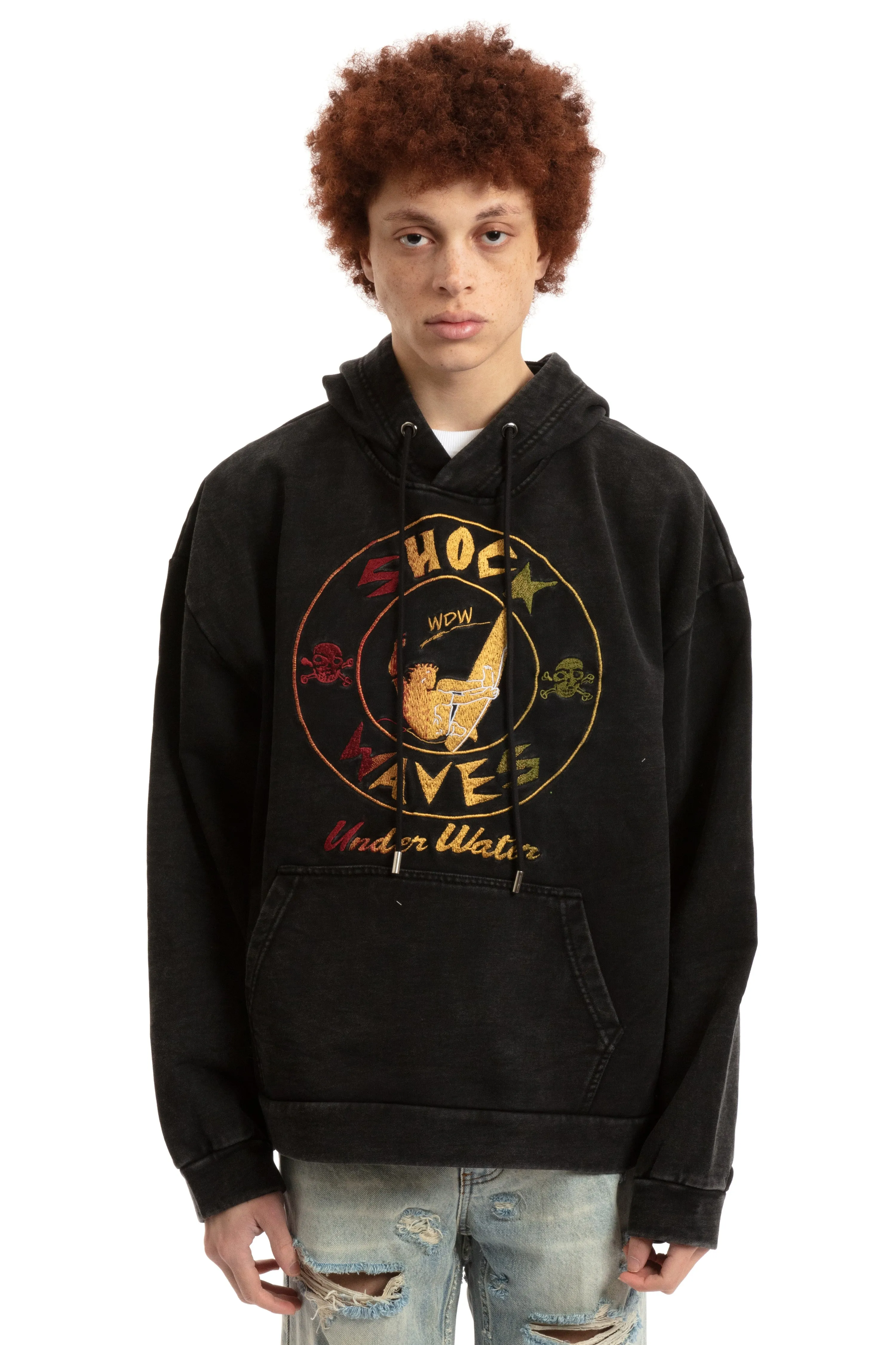 SHOCK WAVES HOODED PULLOVER