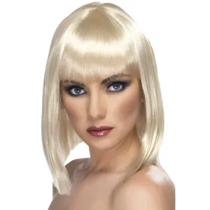 Short Blonde Blunt Glam Wig