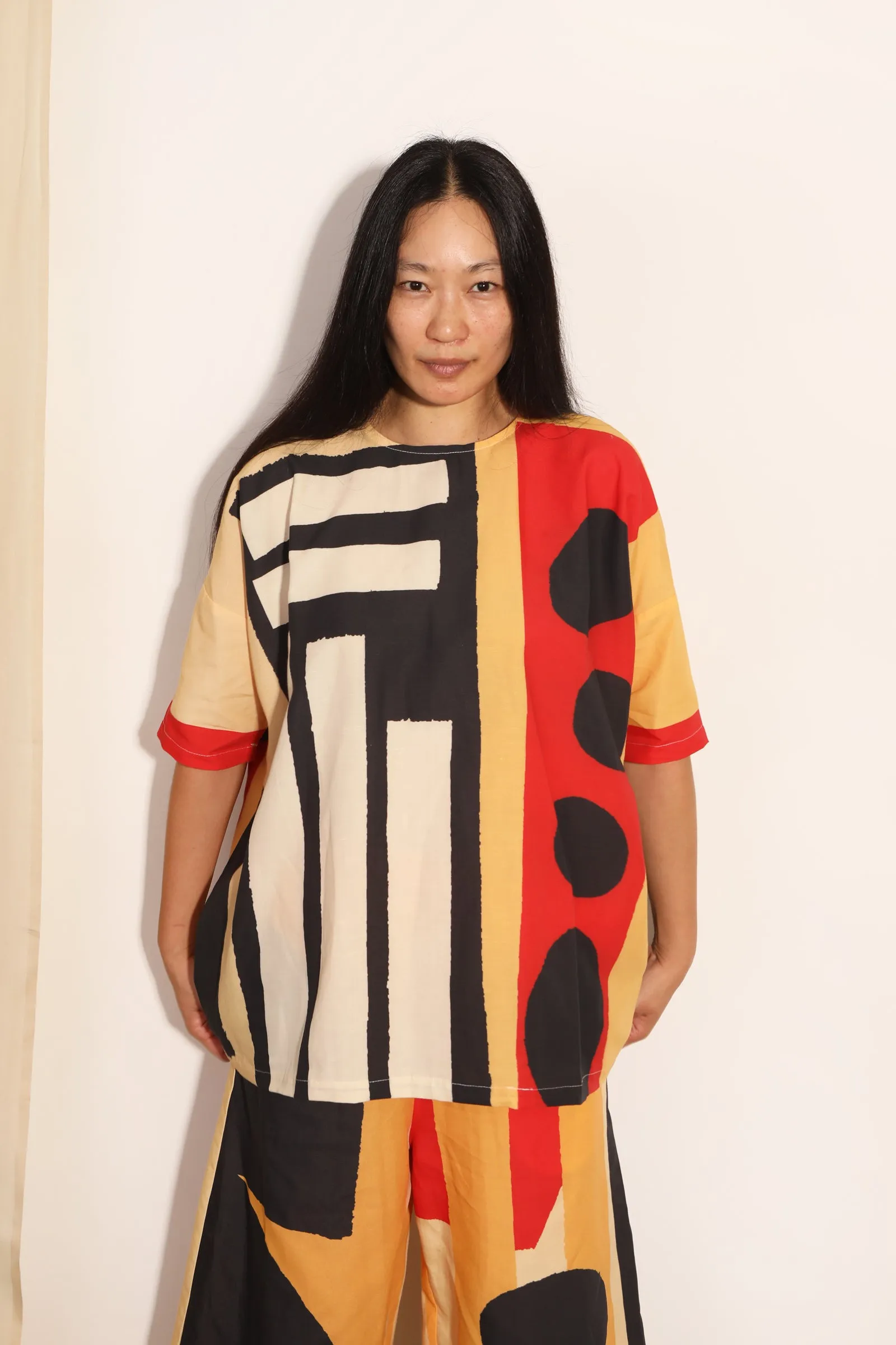 Silas Top Collage Print Bold