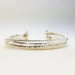 Silver Cuff Bracelet (Medium Weight)