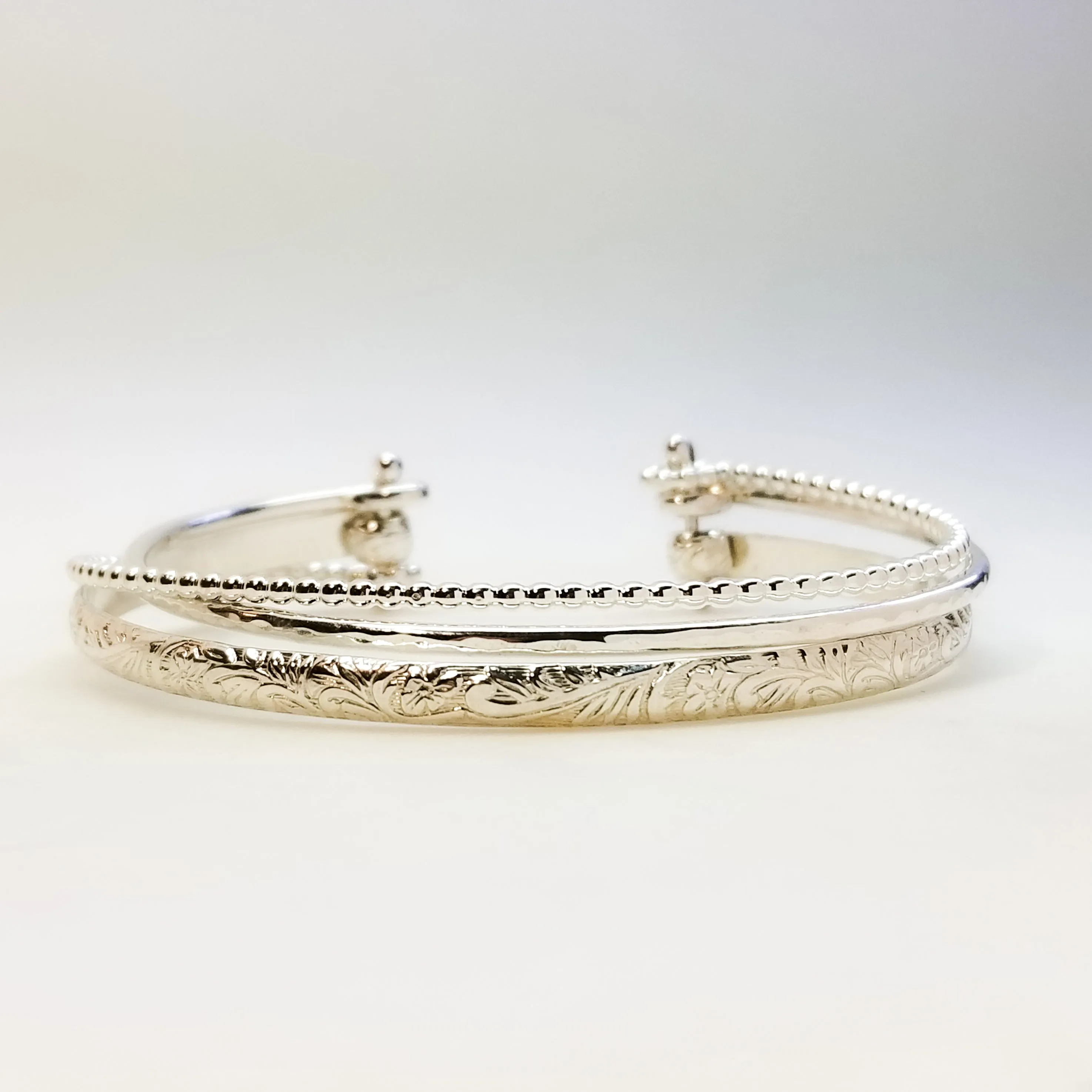 Silver Cuff Bracelet (Medium Weight)