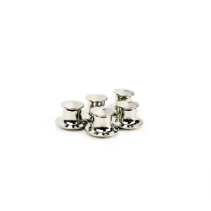 Silver Deluxe Locking Pin Backs (Backing Clasp) for Enamel Pins | Pack of 5