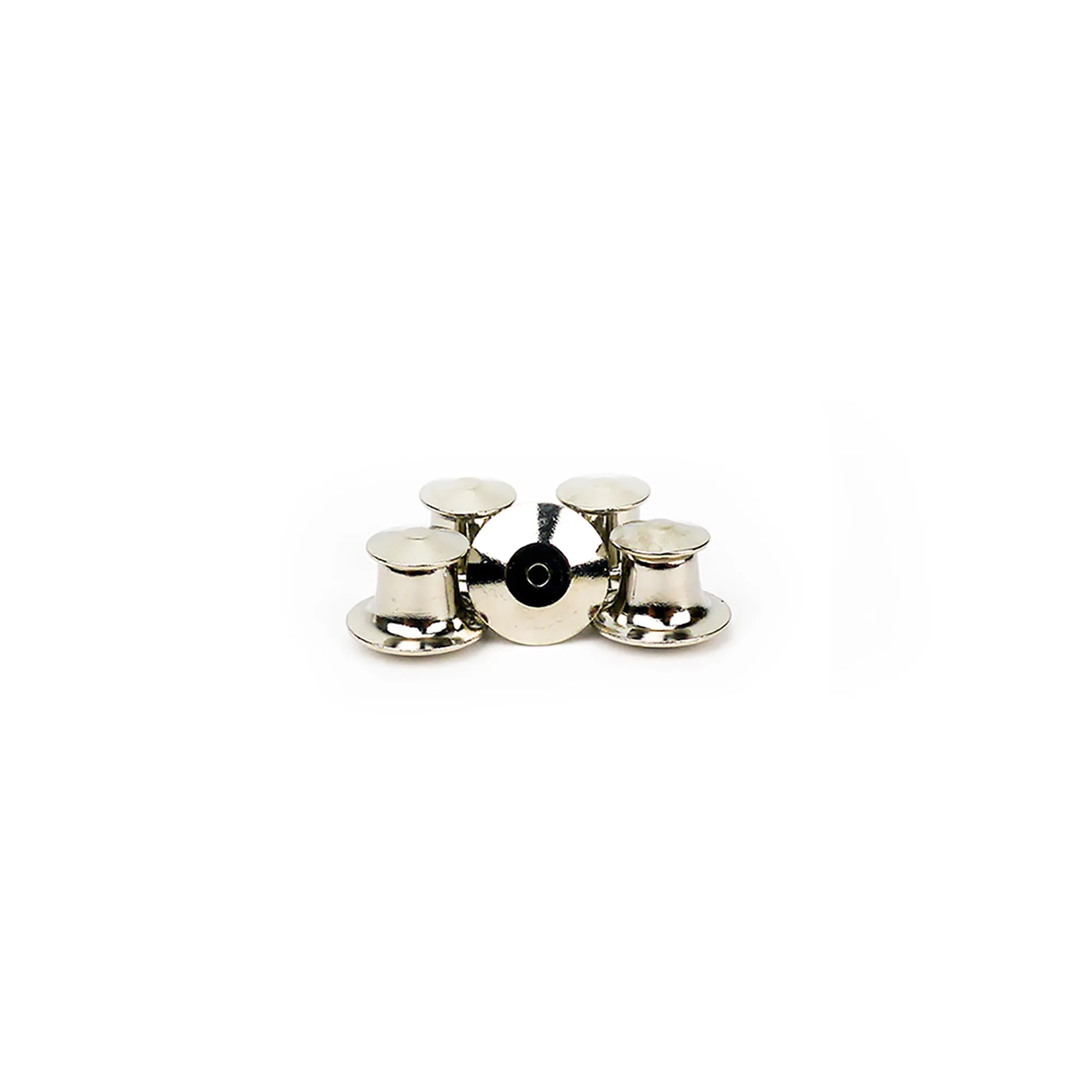Silver Deluxe Locking Pin Backs (Backing Clasp) for Enamel Pins | Pack of 5