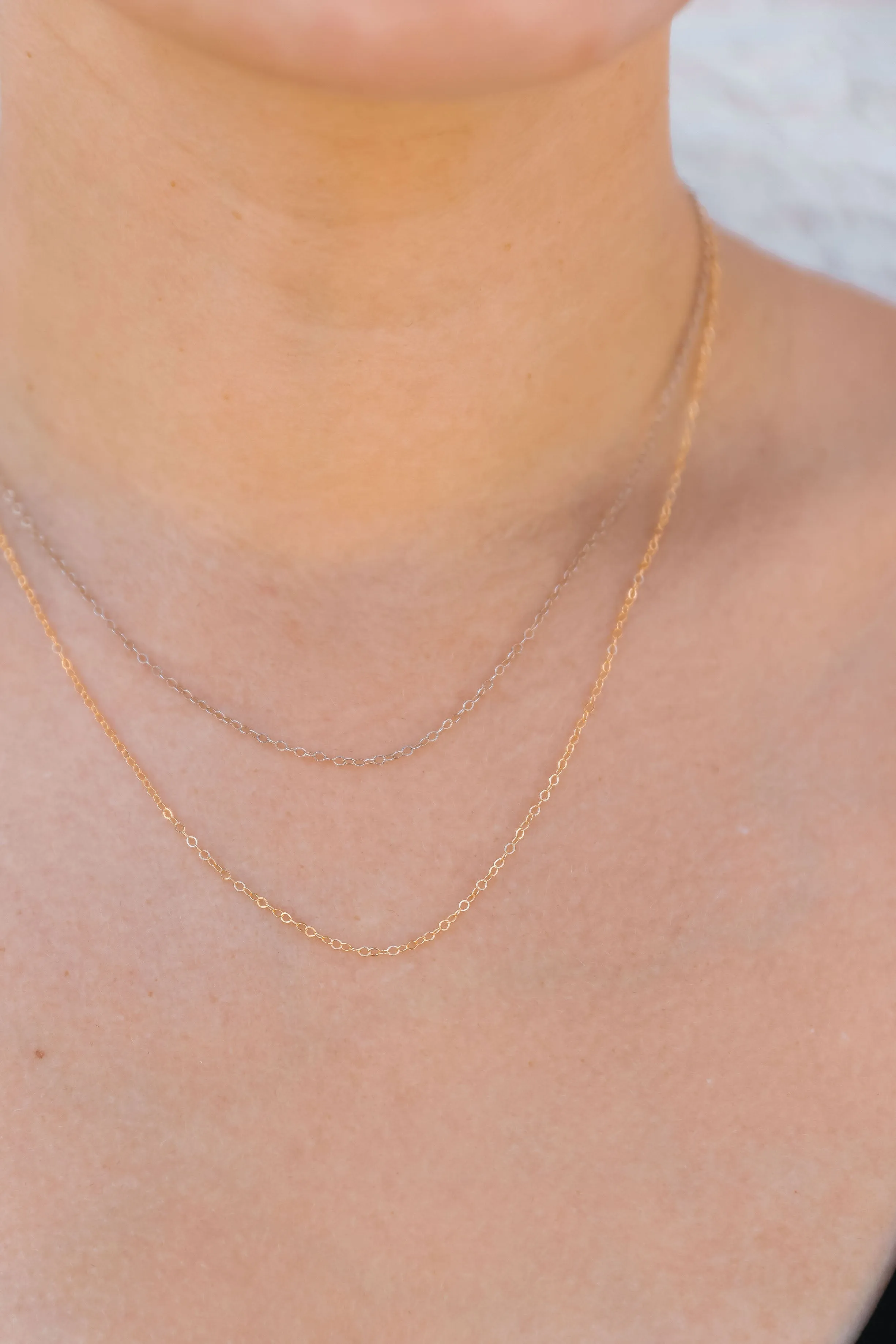 Silver Fine Cable Chain