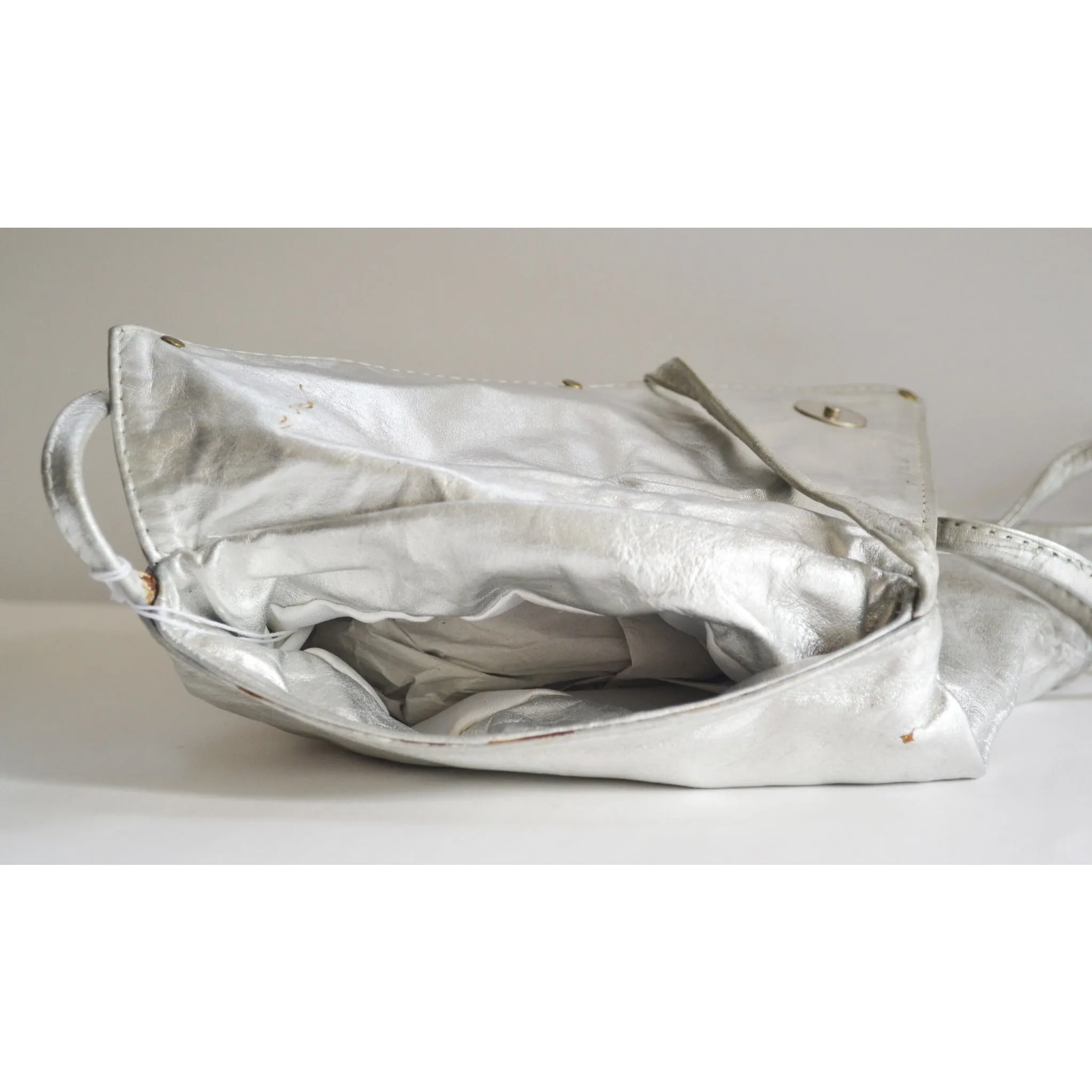 Silver Lame Wearable Art Purse By Carvalhu's Of Rio