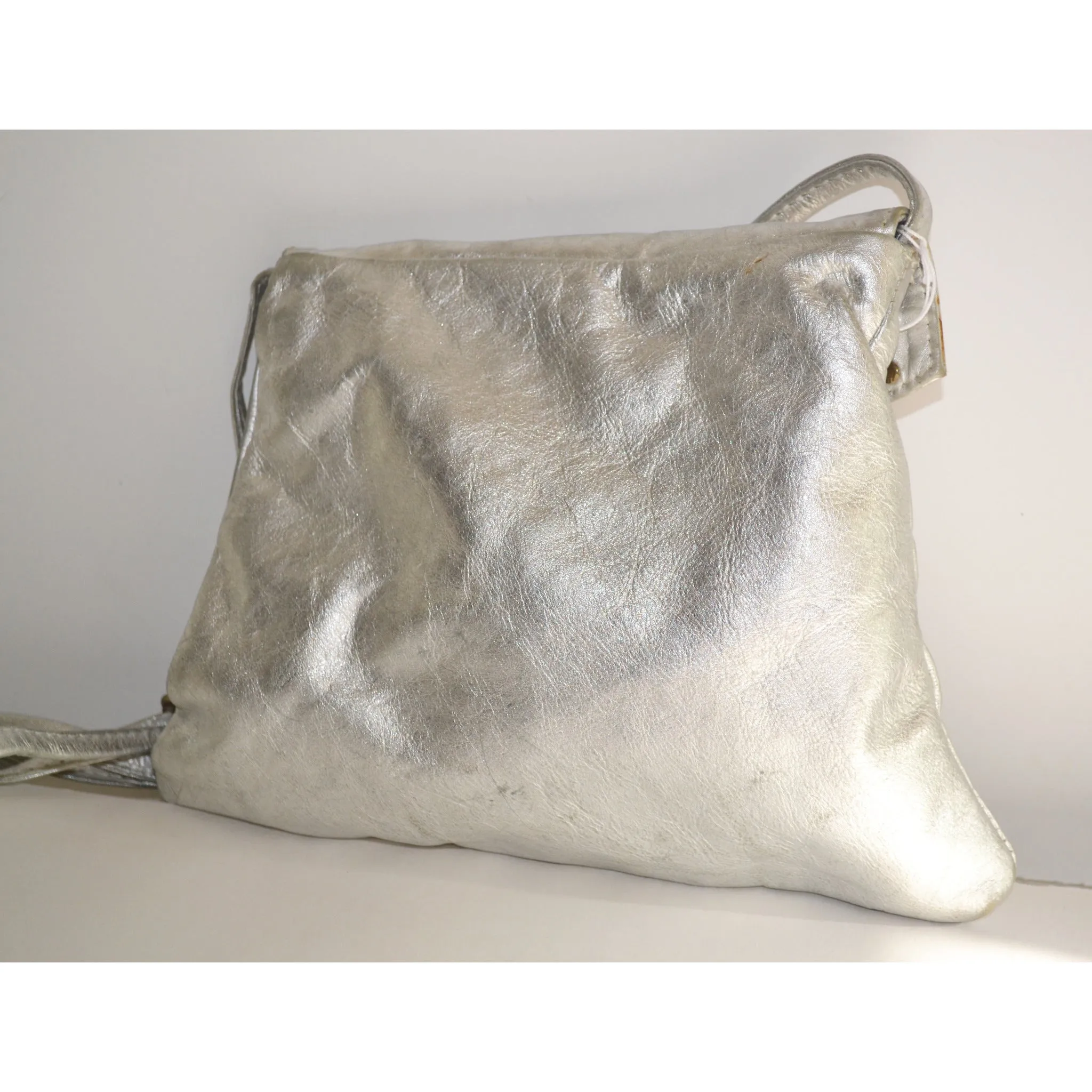 Silver Lame Wearable Art Purse By Carvalhu's Of Rio