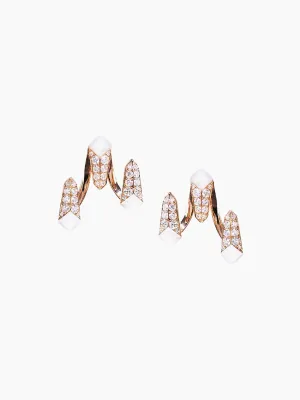 SIMONE Edgy Jacket Diamond Studs