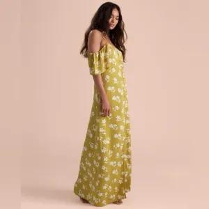 Sincerely Jules x Billabong Hawaiian floral off the shoulder maxi dress