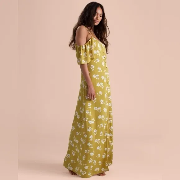 Sincerely Jules x Billabong Hawaiian floral off the shoulder maxi dress