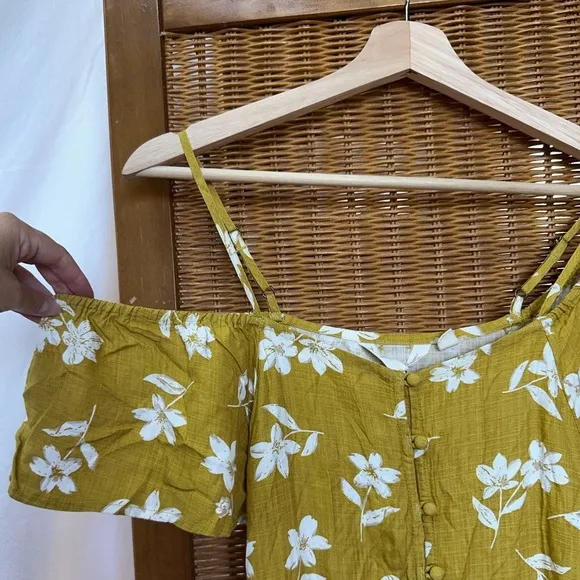 Sincerely Jules x Billabong Hawaiian floral off the shoulder maxi dress