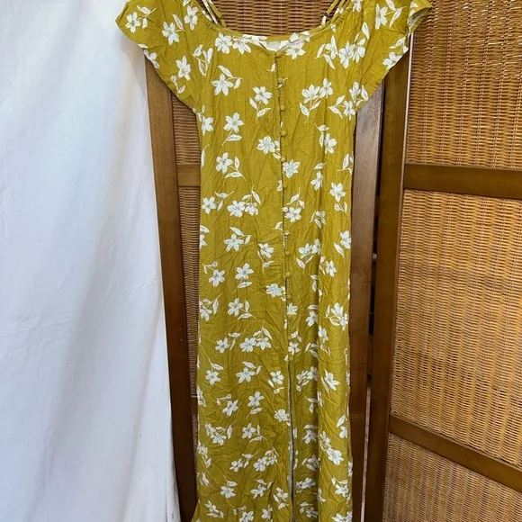 Sincerely Jules x Billabong Hawaiian floral off the shoulder maxi dress