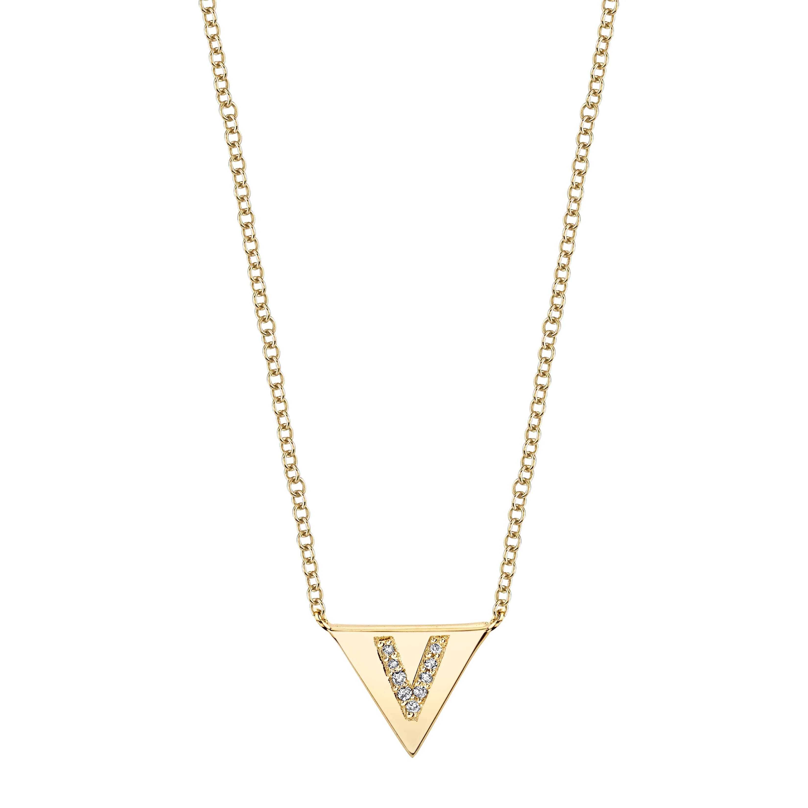 Single Initial Pave Triangle