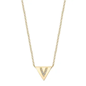 Single Initial Pave Triangle