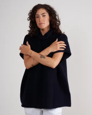 sleeveless mockneck tunic - deep night cc7-14