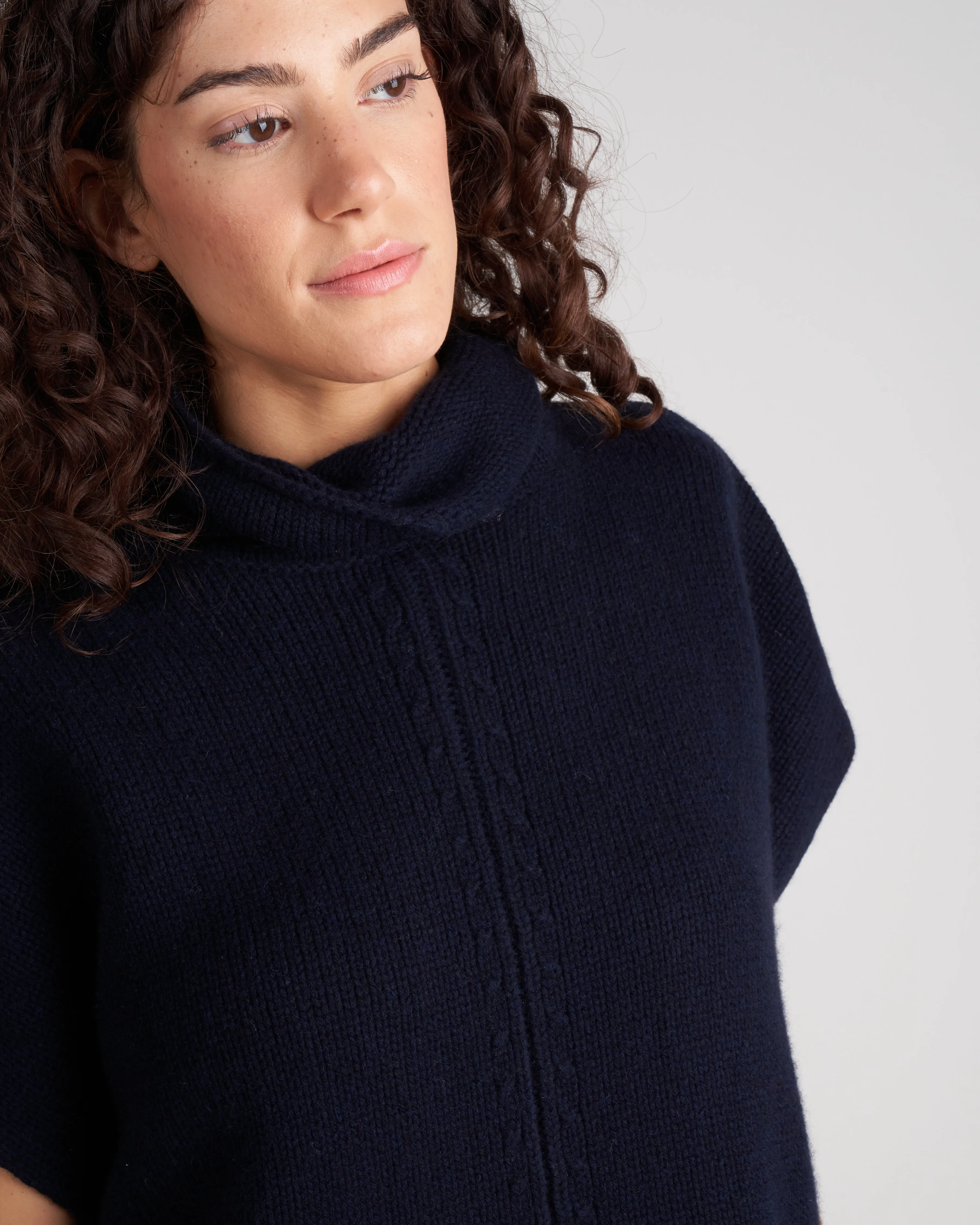 sleeveless mockneck tunic - deep night cc7-14