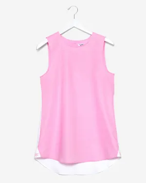 Sleeveless - Pink and White Colorblock