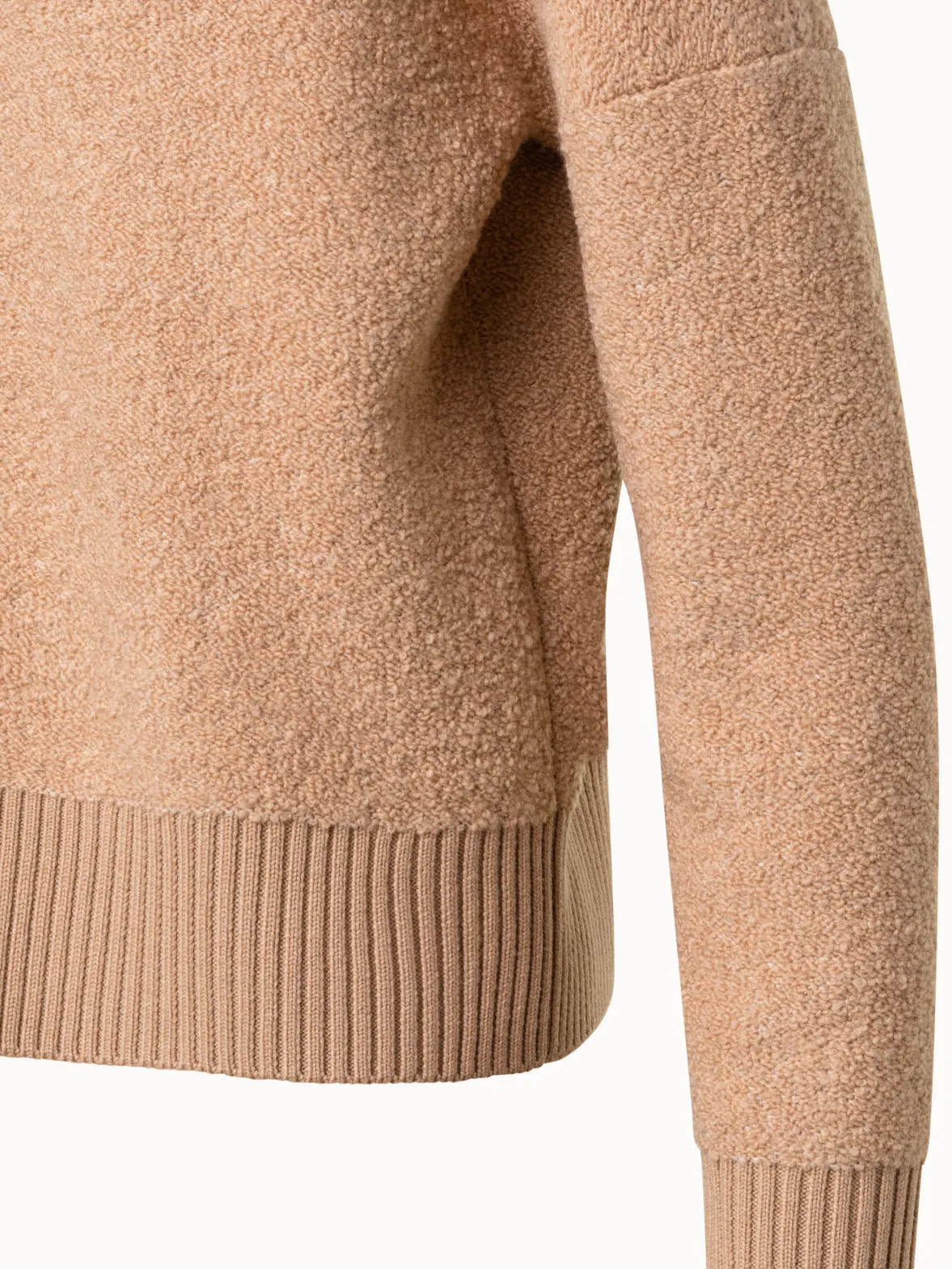 Soft Wool Bouclé Knit Cardigan