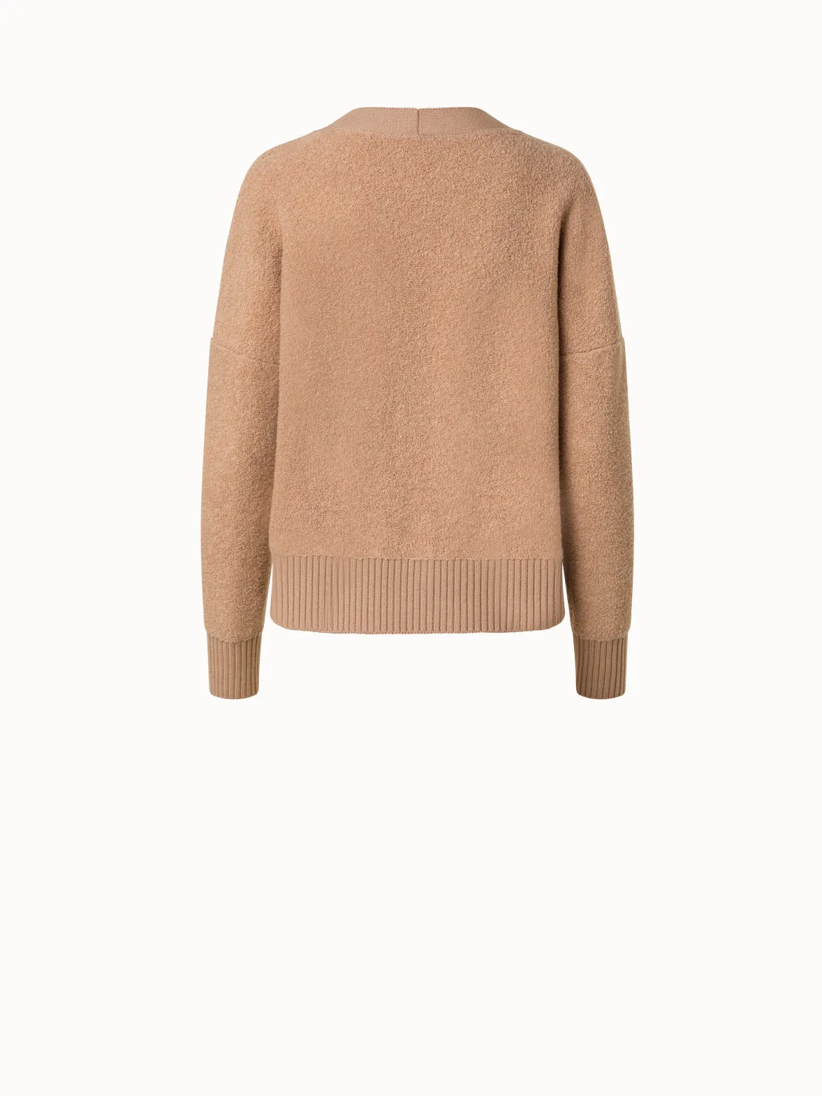 Soft Wool Bouclé Knit Cardigan
