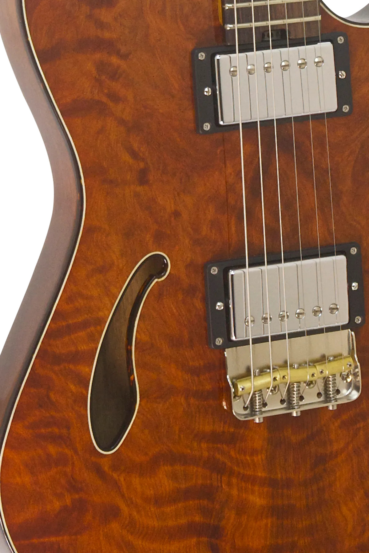 SOLD Asher Guitars 2015 Hollow T Deluxe Custom #842 with California Redwood top and custom wound pickups