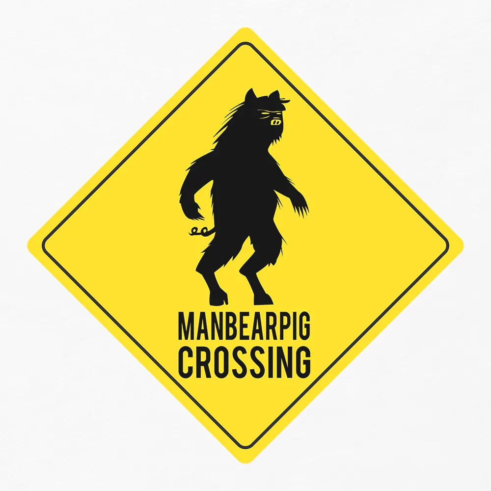 South Park ManBearPig Crossing Adult Short Sleeve T-Shirt