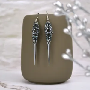 Spike Earrings - Grey