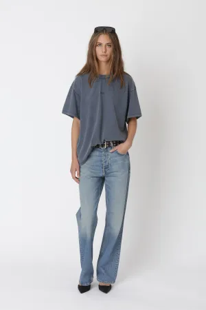 Staff Boxy Tee - Washed Dark Denim